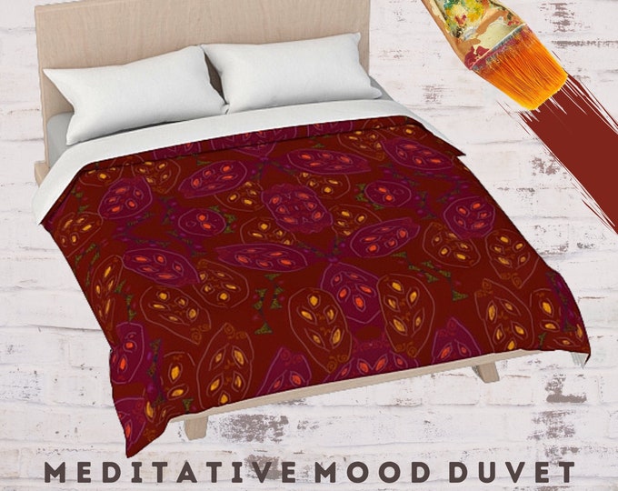 Abstract Art Duvet, King Size Duvet, Queen Duvet Cover, Boho Bedding, Full Bed Cover, Bohemian Duvet, Contemporary Duvet,New Bedding