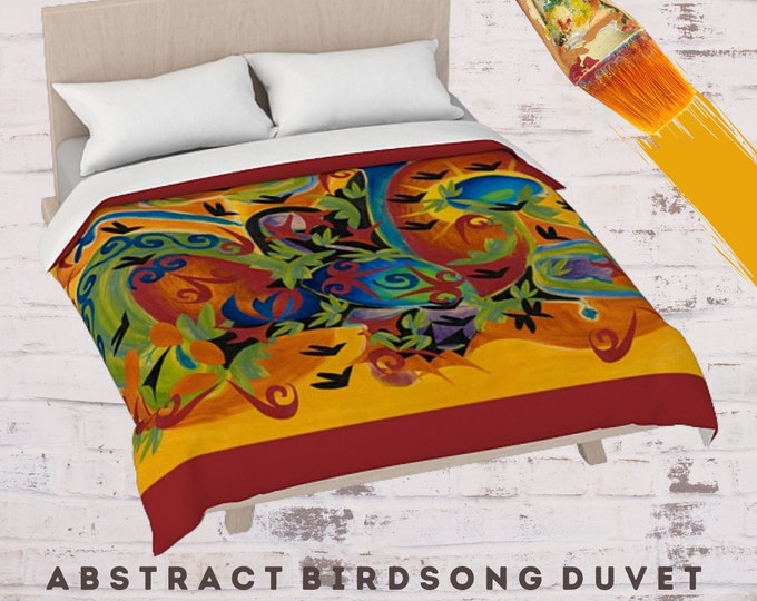 Duvet Cover King, Duvet Queen, Designer Bedding, Abstract Art Bedding, Modern Bedding, Boho Bedding, Unique Bedding, Contemporary Bedding