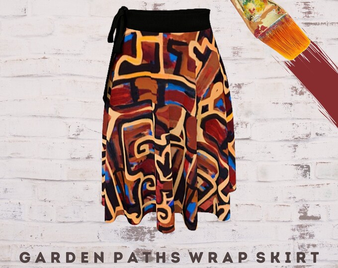Skirt for Women, Wrap Skirt, Wearable Art, Boho Skirt, Bohemian Clothing, Art Wear, Designer Fashion, Art Clothing, Casual Clothing