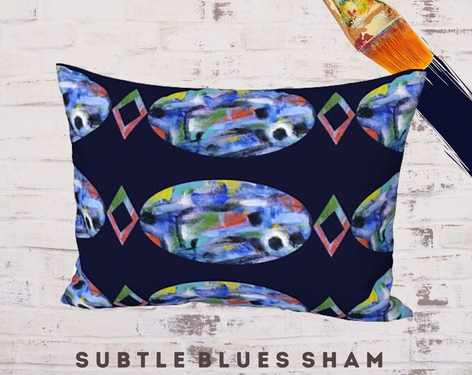 King Pillow Sham, Standard Sham, Colorful Sham, Abstract Art Sham, Boho Bedding, Designer Sham, Bohemian Bedding, Art Sham, Pillow Cover