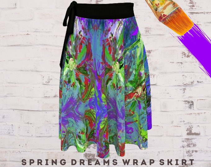 Boho Skirt, Dress Skirt, Skirt for Women, Wearable Art, Patterned Skirt, Abstract Clothing, Art Wear, Colorful Skirt, Casual Clothing
