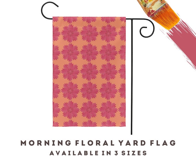 Art Garden Flag Abstract Floral Yard Lawn Decor Unique Retro Bold Colorful Boho Flower Outdoor Indoor Hanging Tapestry Housewarming Gift