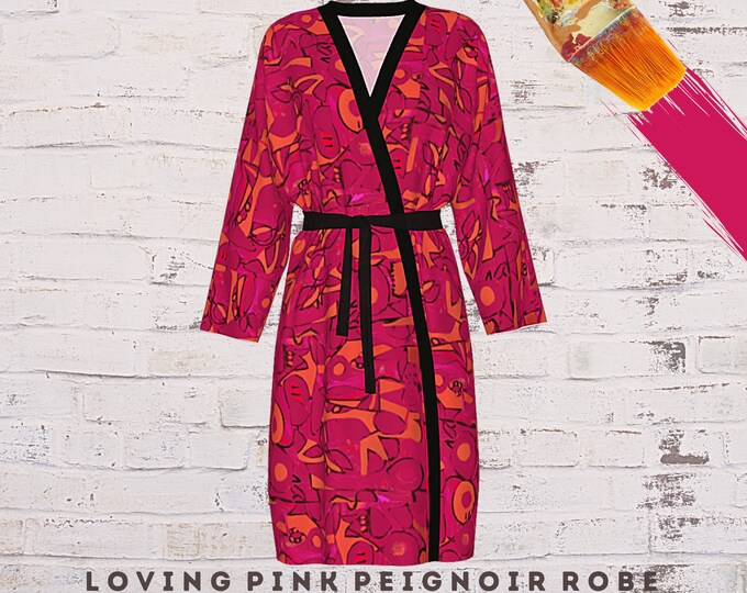 Womens Wearable Art Robe Luxury Bathrobe Abstract Art Wear Casual Cover Up Kimono Robe Designer Clothing Loungewear Beach Wrap Gift for Her