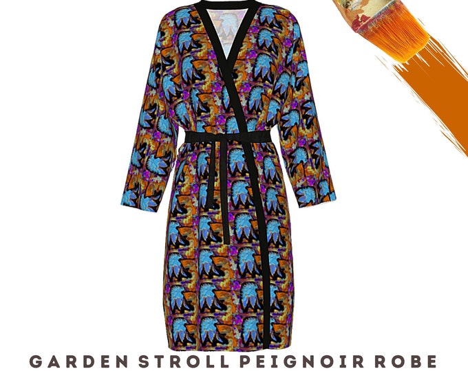 Wearable Art Womens Robe Casual Wear Abstract Clothing Dress Robe Elegant Designer Bathrobe Colorful Loungewear Kimono Boho Beach Cover Up