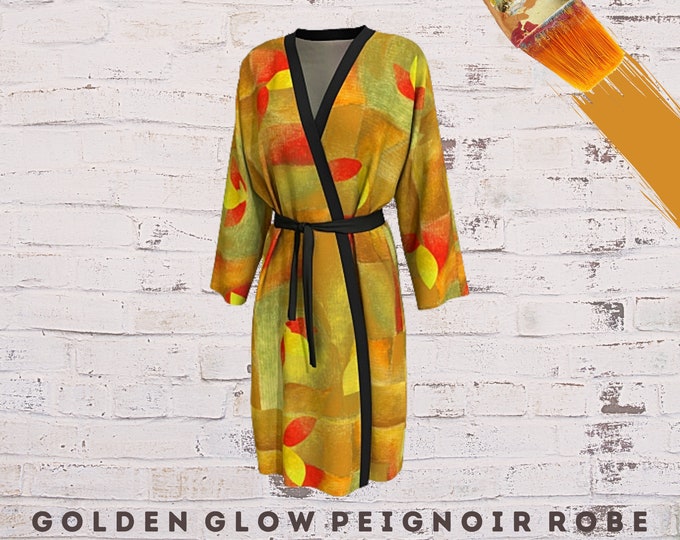 Womens Robe, Abstract Art Robe, Casual Cover Up, Luxury Robe, Wearable Art, Designer Loungewear, Peignoir Robe, Casual Wear, Dressy Robe