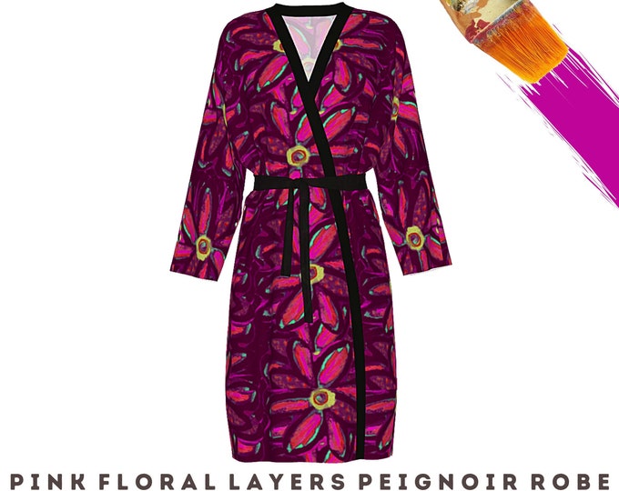 Wearable Art Women Bathrobe Designer Casual Fashion Wear Abstract Clothing Dress Wrap Elegant Kimono Colorful Loungewear Boho Beach Cover Up