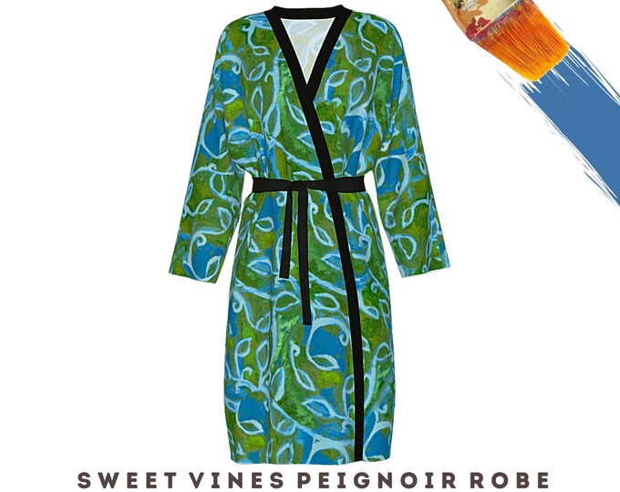 Robe Abstract Colorful Wearable Art Casual Coverup Luxury Designer Clothing Beach Swimsuit Wrap Loungewear Comfortable Gift Kimono Duster