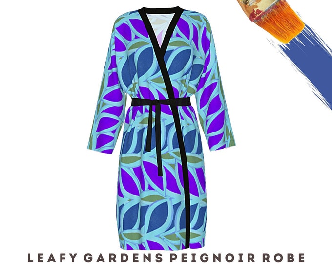 Robe Wearable Art Abstract Luxury Bathrobe Designer Clothing Duster Casual Kimono Wrap Loungewear Swimsuit Beach Coverup Resort Wear