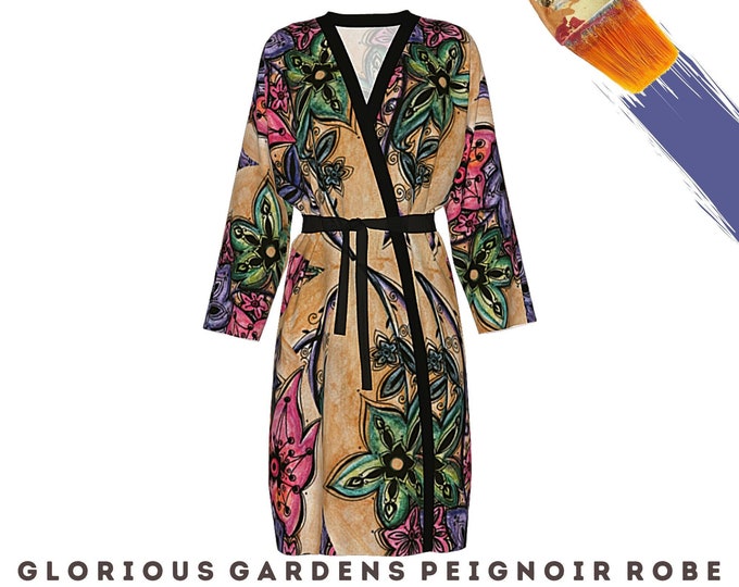 Robe Wearable Art Artistic Casual Wear Abstract Clothing Elegant Bathrobe Colorful Resort Wear Designer Loungewear Kimono Swimsuit Cover Up