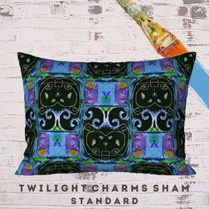 Standard Size Sham, King Pillow Sham, Designer Sham, Colorful Sham, Abstract Art Sham, Printed Pillow Cover, Bed Sham, Luxury Bedding