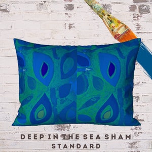 King Size Sham, Standard Sham, Luxury Bedding, Designer Sham, Boho Pillow Sham, Pillow Cover, Abstract Art Sham, Colorful Pillow, Artsy Sham