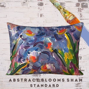 Standard Size Sham, King Pillow Sham, Designer Sham, Colorful Sham, Abstract Art Sham, Printed Pillow Cover, Modern Sham, Luxury Bedding