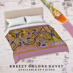 Abstract Art Duvet, Boho Duvet, King Bedding, Duvet Queen, Duvet Full, Duvet Twin, Bohemian Duvet, Contemporary Duvet, Colorful Bed Cover