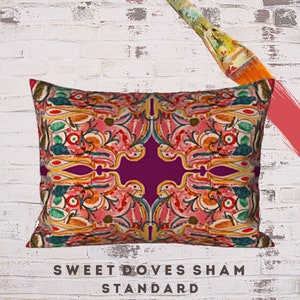 Standard Sham, King Pillow Sham, Abstract Art Sham, Luxury Sham, Modern Sham, Designer Pillow, Bed Decor, New Bedding, Printed Pillow Sham