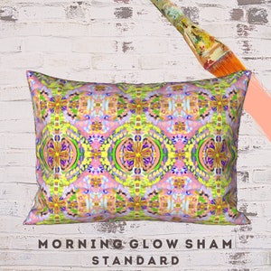 King Pillow Sham, Standard Size Sham, Boho Pillow Cover, Abstract Art Sham, Luxury Bedding, Bohemian Sham, Colorful Bedding, Designer Sham