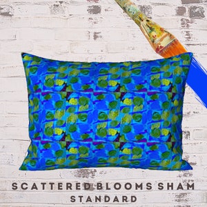 King Pillow Sham, Standard Size Sham, Designer Sham, Colorful Sham, Abstract Art Sham, Printed Pillow Cover, Artistic Sham, Luxury Bedding