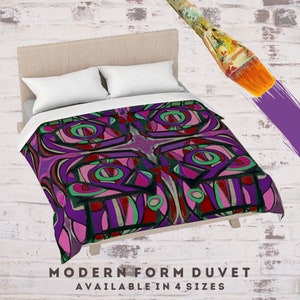 King Size Duvet, Queen Bedding, Duvet Cover, Boho Duvet, Abstract Duvet, Art Duvet, Home Decor, Colorful Duvet, Full Duvet, Modern Bedding