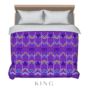 Colorful Bed Duvet Art King Bedding Luxury Designer Abstract Bedroom Decor Artsy Unique Flower Design Comforter Cover Modern Home Decorating