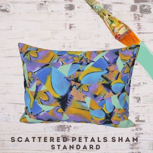 King Pillow Sham, Standard Sham, Pillow Cover, Contemporary Bedding, Boho Sham, Art Sham, New Bedding, Designer Pillow, Colorful Sham