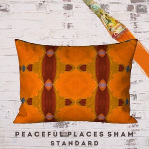 Boho Pillow Sham, King Pillow Cover, Standard Size Sham, Designer Sham, Bohemian Sham, Abstract Art Sham, Colorful Pillow, Luxury Bedding