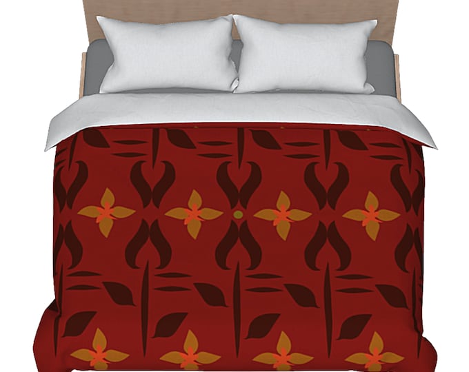 Art Duvet Abstract Designer Modern Artistic Bedding Unique Colorful Flower Retro Bed Comforter Cover Boho Chic Artsy Bedroom Home Decor