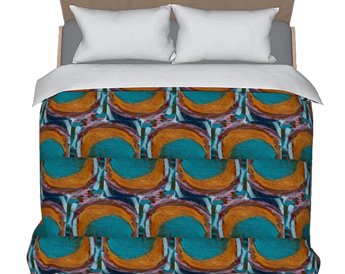 Colorful Duvet King Queen Art Bed Cover Unique Art Designer Abstract Luxury Artistic Bedroom Decor Modern Boho Chic Artsy Comforter Cover