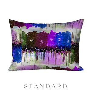 Standard Size Pillow Sham King Abstract Art Pillow Cover Colorful Designer Pillow Case Printed Bed Decor Unique Luxury Bedding Artsy Design