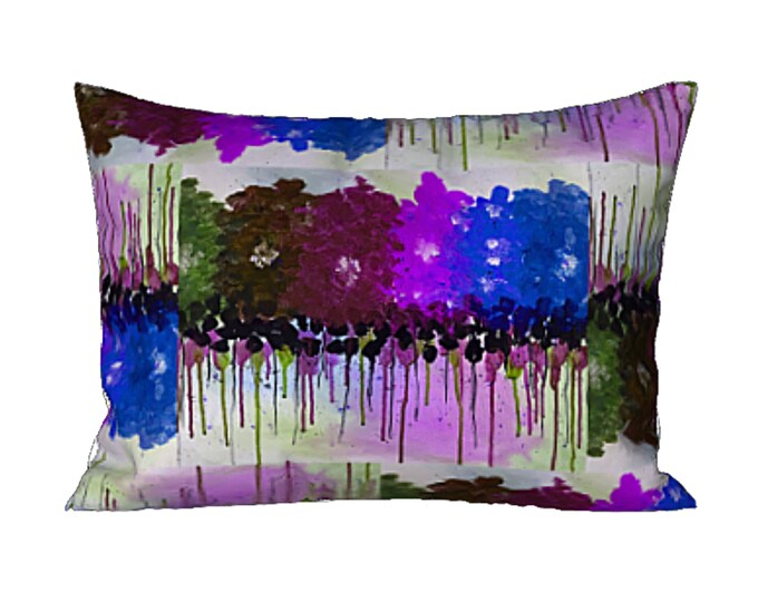 Standard Size Pillow Sham King Abstract Art Pillow Cover Colorful Designer Pillow Case Printed Bed Decor Unique Luxury Bedding Artsy Design