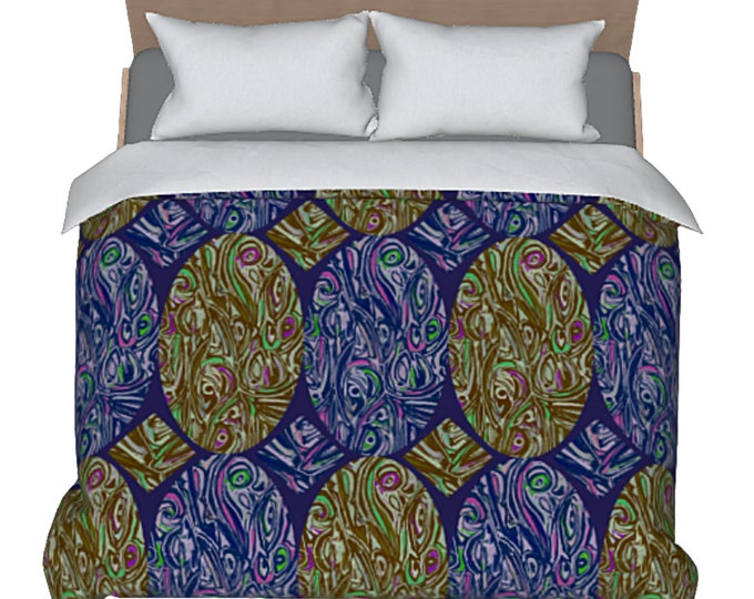 King Duvet Queen Bedding Elegant Abstract Printed Colorful Bed Cover Luxury Decor Boho Modern Bedroom Artsy Unique Designer Comforter Cover