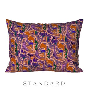 Colorful Art Sham Standard King Pillow Cover Designer Contemporary Bed Decor Abstract Bedding Boho Elegant Luxury Bedroom Art Lover Gift
