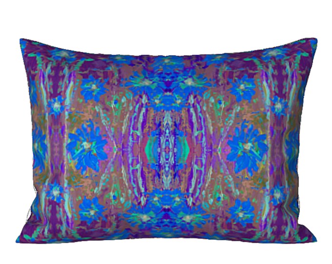King or Standard Sham Elegant Designer Bedding Modern Abstract Art Flower Print Pillow Cover Luxury Bedroom Decor Art Lover New Home Gift