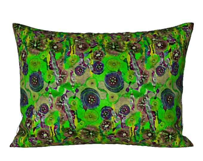 Abstract Art Sham Colorful Pillow Cover Designer Modern Luxury Unique Bedding Bright Flower Artsy Bed Pillow Bedroom Decor New Home Gift