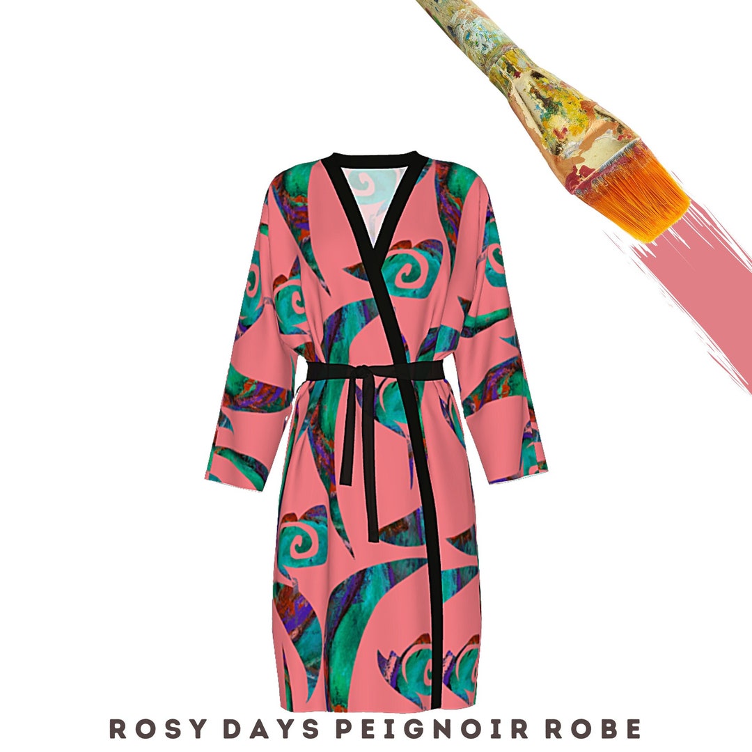 Robe Wearable Art Abstract Colorful Casual or Dress Wrap Luxury ...