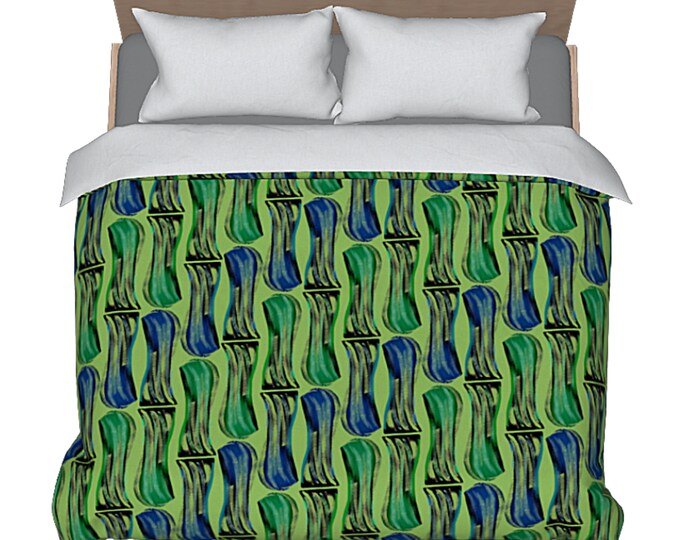 Colorful King Duvet Queen Bed Cover Unique Abstract Art Luxury Artistic Comforter Cover Bedroom Decor Modern Boho Decorative Artsy Bedding