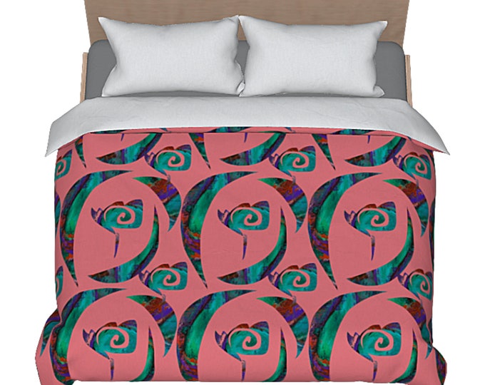 Colorful Duvet King Queen Full Twin Abstract Art Bedding Designer Luxury Spring Summer Bed Comforter Cover Unique Boho Artsy Home Decor