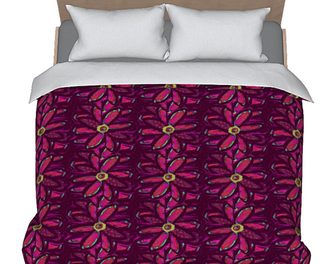 Colorful Queen Duvet King Art Bed Cover Designer Abstract Bedding Luxury Pink Artistic Bedroom Decor Modern Boho Chic Artsy Comforter Cover