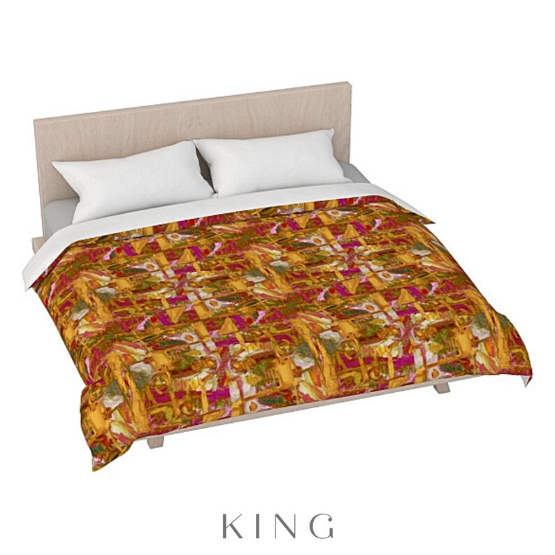 King Size Duvet Cover Queen Bedding Designer Abstract Art Etsy