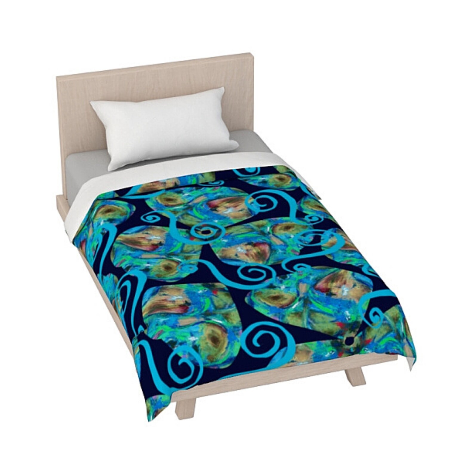 King Duvet Queen Bed Cover Boho Abstract Art Colorful Master Etsy