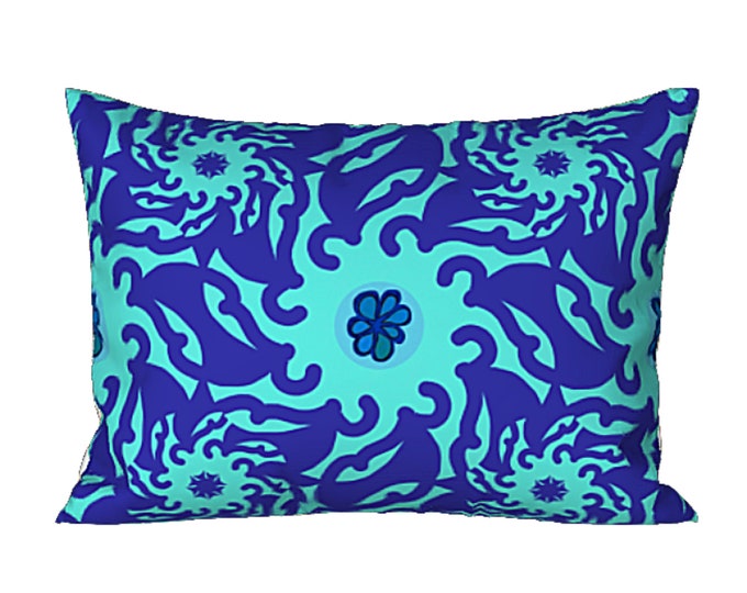 Colorful Pillow Sham Standard or King Abstract Art Flower Designer Bedding Bed Decor Boho Retro Funky Bedroom Decorating Luxury Gift Idea