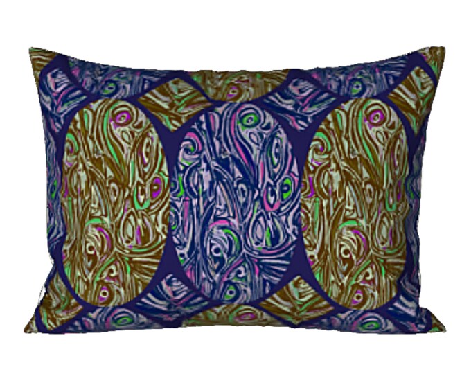 Abstract King Sham Standard Designer Pillow Cover Colorful Artistic Bedding Luxury Art Bed Pillow Unique Bedroom Decor Housewarming Gift