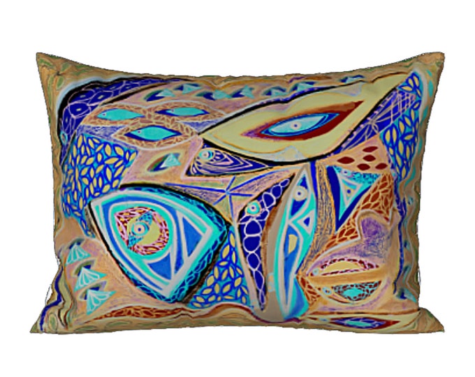 Standard Pillow Sham Colorful King Sham Abstract Art Bedding Designer Bed Decor Boho Pattern Design Modern Bedroom Luxury Housewarming Gift