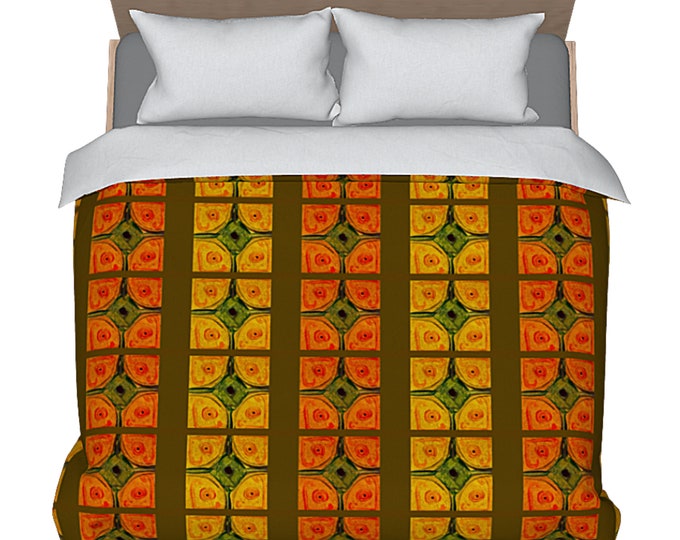 Art Duvet Designer Colorful Luxury Bedding Abstract Bed Comforter Cover Retro Design Modern Autumn Boho Decor Artsy Elegant Fall Bedroom