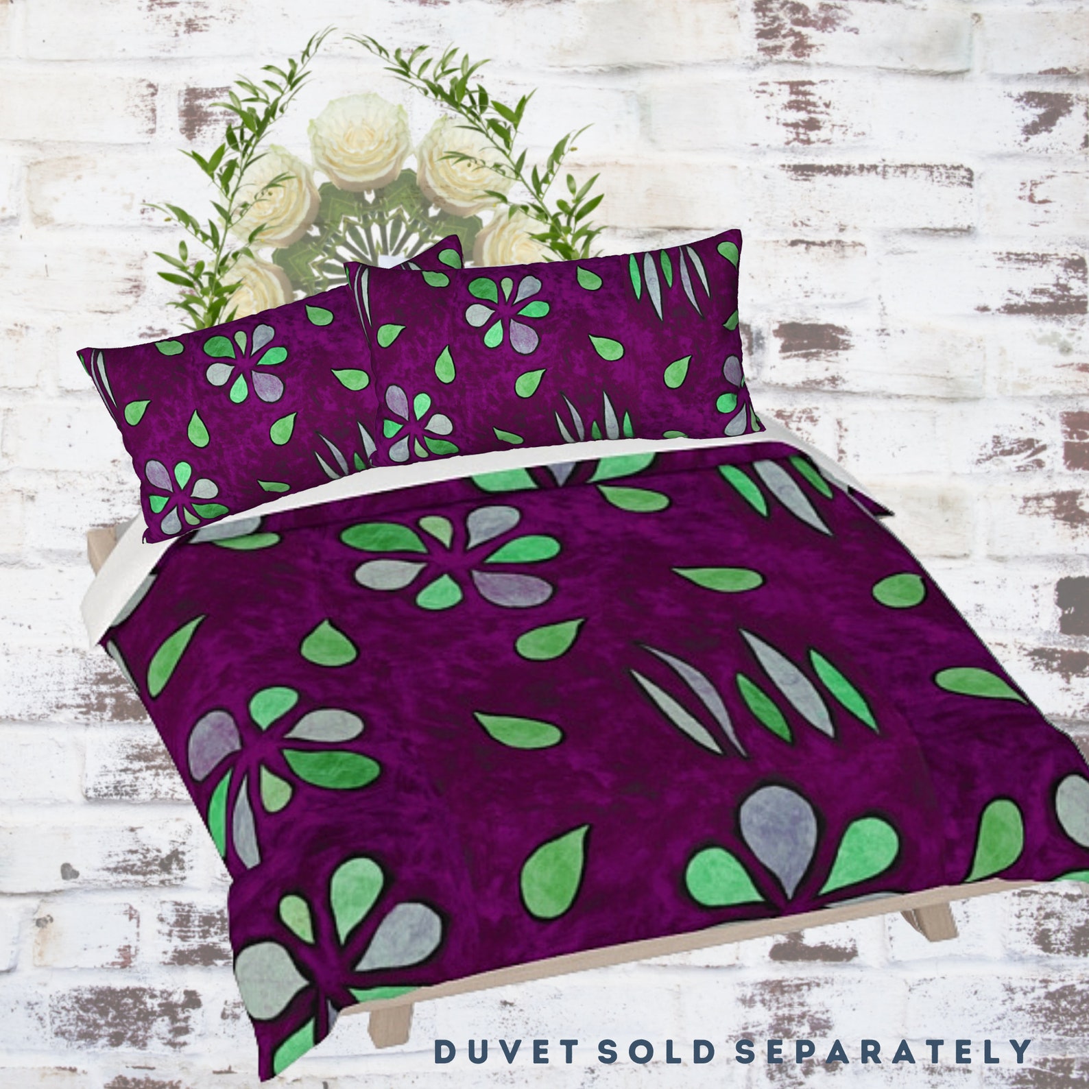 King Pillow Sham Standard Size Pillow Cover Abstract Art Etsy