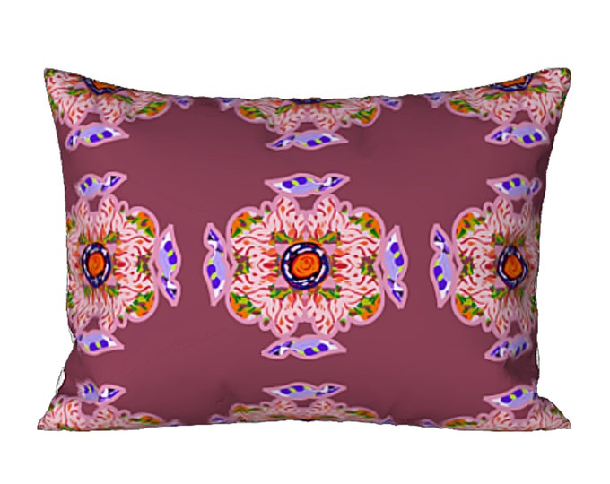 Art Sham Unique Colorful Pillow Cover Artistic Designer Abstract Bed Decor Bedding Boho Elegant Flower Print Luxury Artsy Bedroom Home Decor