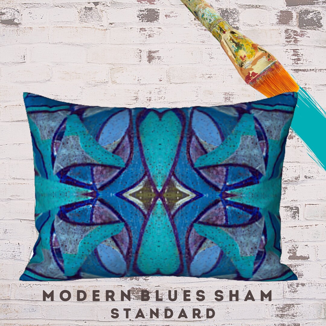 Standard Pillow Sham, King Sham, Art Sham, New Bedding, Abstract Sham