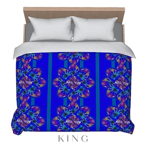 Floral Bedding Abstract Art Duvet Bed Comforter Cover Colorful Bedroom Decorating Cotton Sateen Spring Summer Twin Full Queen King Modern