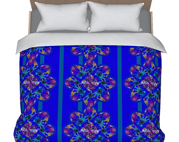 Floral Bedding Abstract Art Duvet Bed Comforter Cover Colorful Bedroom Decorating Cotton Sateen Spring Summer Twin Full Queen King Modern