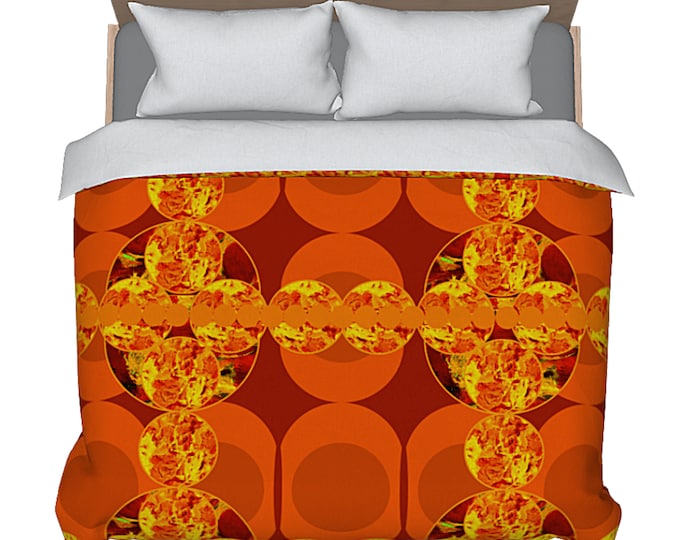 Abstract Art Bedding Luxury Duvet Designer Comforter Cover Colorful Unique Funky Bedroom Decor Artistic Retro Boho Artsy Home Decorating