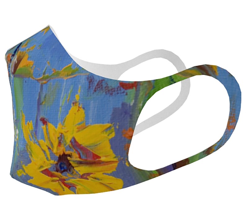 Floral Face Mask Flower Mask Art Face Covering Mask Etsy