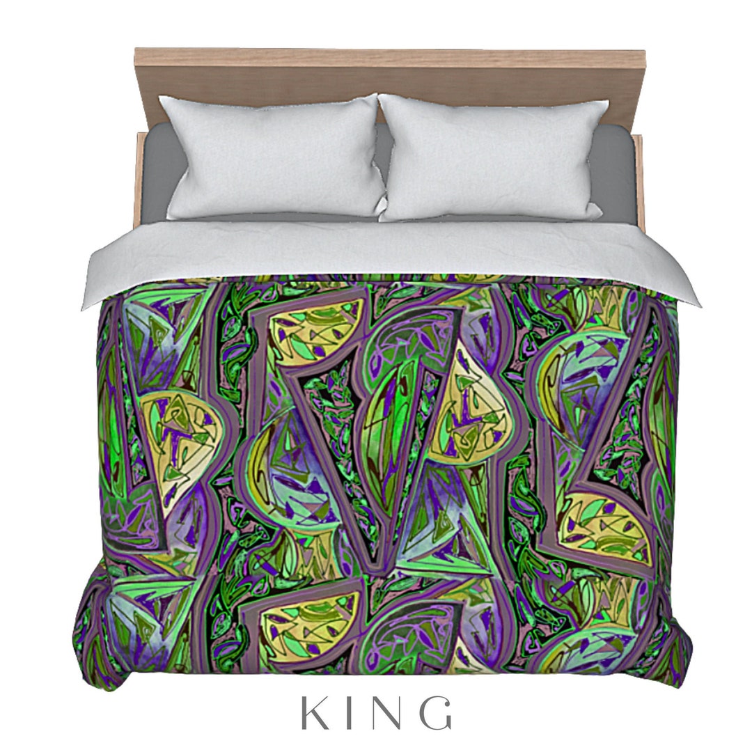 Colorful King Duvet Queen Bed Cover Abstract Art Bedding Etsy UK